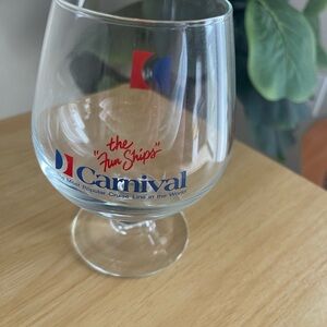 VINTAGE “FUN SHIPS” CARNIVAL CRUISE LINE BRANDY GLASS